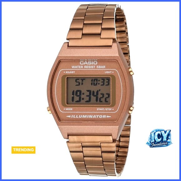 Rose Gold-tone Case Watch with Band and Scratch Resistant Mineral Crystal main image 7